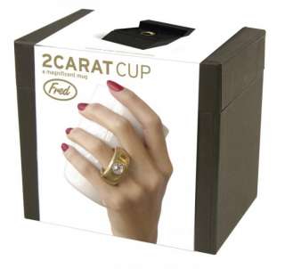 Carat Coffee Tea Cup Mug Gold Ring   Novelty Gift  
