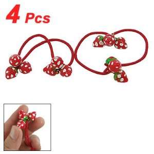   Pcs Strawberry Elastic Rubber Hair Band Ponytail Ties Beauty