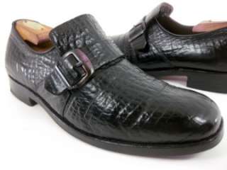 Allen Edmonds LISBON Black Sharkskin Shark Skin Dress Loafers 9.5 C 
