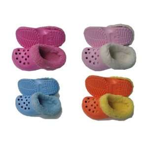  Girls Fur Lined Rubber Clogs Case Pack 36 