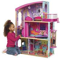 This doll house is for Barbie dolls or 12 inch size dolls. The dolls 