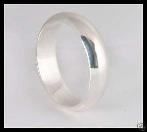 925 STERLING SILVER 5MM Domed Wedding Band Ring  