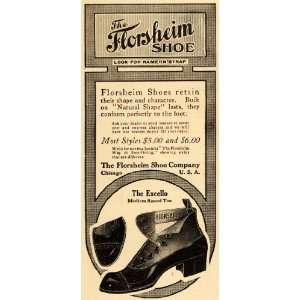  1911 Ad Florsheim Shoe Company Style Excello Round Toe 
