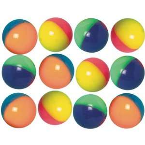  Two Tone Neon Bounce Balls 12ct Toys & Games