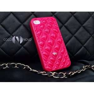   iPhone 4S / 4 Novoskins CoCo NoVo Pink Quilted TPU Case Electronics