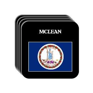 US State Flag   MCLEAN, Virginia (VA) Set of 4 Mini Mousepad Coasters