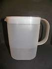 tupperware 1 quart refrigerator jug pitcher lid clear 1529 handle