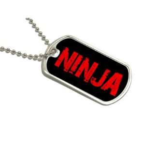  Ninja   Military Dog Tag Keychain Automotive