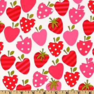 44 Wide Metro Market Funky Strawberries Red Fabric By 