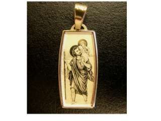 14K SOLID YELLOW GOLD ST.CHRISTOPHER PENDANT 1.1 gr.  