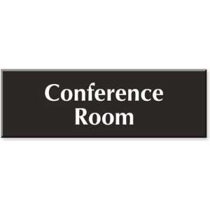  Conference Room Outdoor Engraved Sign, 12 x 4 Office 