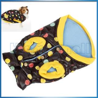 Pet Dog Colorful Dots Dotted Vest Puff Jacket Coat Apparel Clothing S 