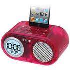 iHome IH33TP Translucent Dual Alarm Clock for Ipod Pink