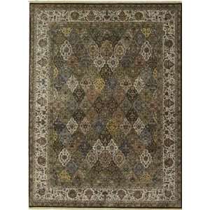 123 Ivory Hand Knotted Wool Tabriz Rug 