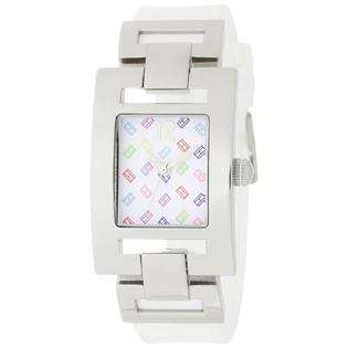 Tommy Hilfiger 1781066 Fashion TH Logo White Silicon Womens Watch at 