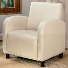 Coaster Cream leather like vinyl accent chair