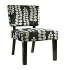 Powell Black & Cream Floral Oliver Accent Chair