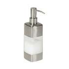 Oggi Clear Acrylic and Satin Finish Stainless Steel Square Lotion 