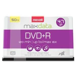  Maxell 16x DVD+R Media,4.7GB   120mm Standard   50 Pack 