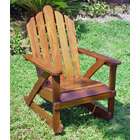  Brown Acacia Adirondack Rocking Chair