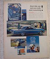 FORD GALAXY 500/XL RACE CARS. OLD VINTAGE AD 1962  