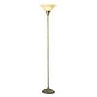 Normande Lighting 150W Incandescent Torchiere Lamp, Antique Brass