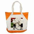 Carsons Collectibles Accent Tote Bag Orange of Charlie Brown Holding 