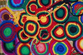 Circular Maya Coin Bag Purse Crocheted in Guatemala  
