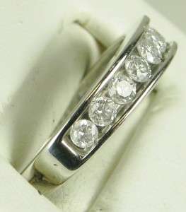   HiEnd 14k White Gold 3/4ctw F SI Genuine Diamond Anniversary Band Ring