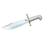   Bowie White With Leather Sheath Mirror Polished Blade Surgical Steel
