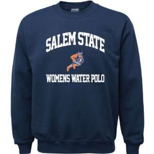   State Vikings Navy Youth Womens Water Polo Arch Crewneck Sweatshirt
