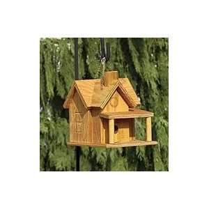 Wooden Birdhouse w/ Porch and Chimney. Your Feathered Friends Will 