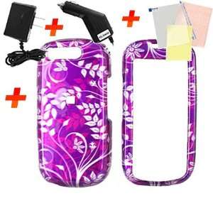  For Samsung Highlight Floral Purple Accessory Bundle 