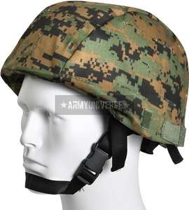 Woodland Digital Camouflage Tactical Military MICH Helmet Cover  