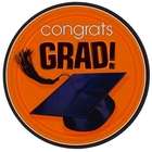   National Costumes 202515 Congrats Grad Graduation Orange Dinner Plates