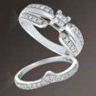 cttw Princess Cut Diamond Bridal Set in 10k White Gold