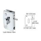 Laurence CRL Chrome Swinging Glass Door Lock with Indicator for 5 