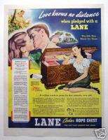 1944 Lane Cedar Hope Chest Johnnie Walker Magazine Ad  