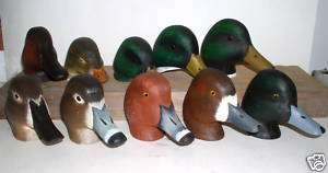 Hand Painted Magnum Wooden Duck Decoy Heads   Choice  