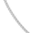 Luxury Lane 14k White Gold 2.5mm Textured Omega Chain Necklace   17