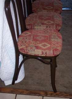 Set of 4 Oak Bentwood Ice Cream Chairs/Sidechairs  