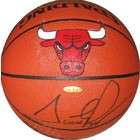  autographed NBA basketball with painted Chicago Bulls logo (UDA