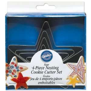  Nesting Metal Cookie Cutters 4/Pkg Stars Toys & Games