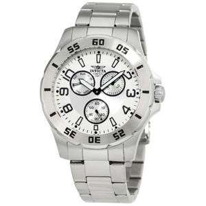 Invicta II Mens Diver Quartz Silver Dial Stainless Steel Watch  