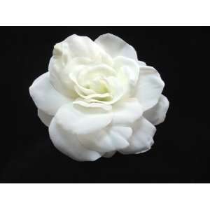   Flawless Ivory White Velvet Gardenia Hair Flower Clip and Pin Beauty