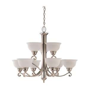 Sea Gull Lighting 39060BLE 962 Serenity 9 Light Chandeliers in Brushed 