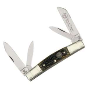  & Rooster Knives HR324CGPB Carbon Steel Medium Congress Pocket Knife 