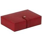 Wolf Designs Inc. Heritage South Molton Travel Jewelry Box in Red