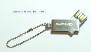 Mini Key Chain Swivel USB 2.0 Flash Drive 2GB   Silver  
