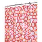 InterDesign Ringo 72 Inch by 72 Inch Shower Curtain, Red/Orange